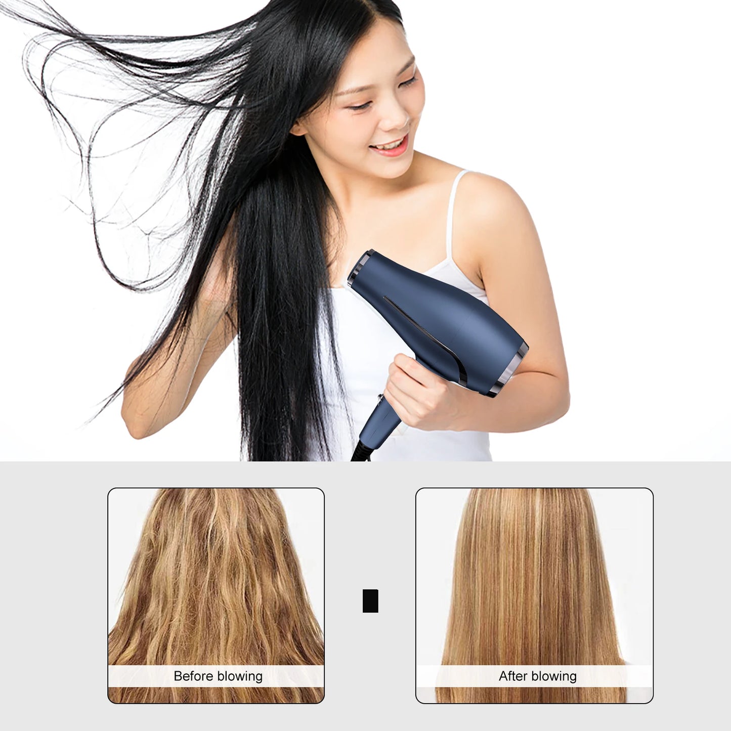 Professional Salon Hair Dryer High-Power Quick Drying Hair Negative Ion Salon Styling Appliance Diffuser Blow Dryer for Women Peaceful Pleasures Health and Wellness