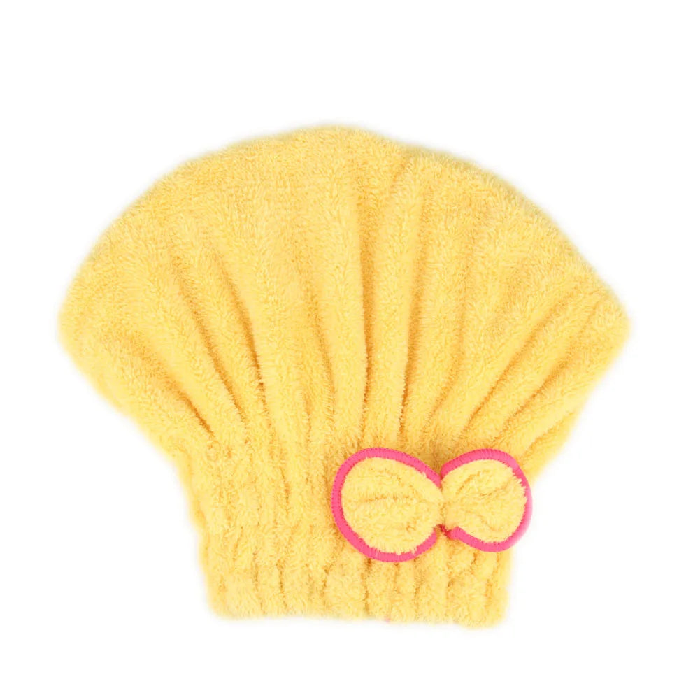 Soft Microfiber Quick Dry Hair Hat for Women Men Unisex Lightweight Towel Turban for Swimming Shower Yoga Peaceful Pleasures Health and Wellness YELLOW