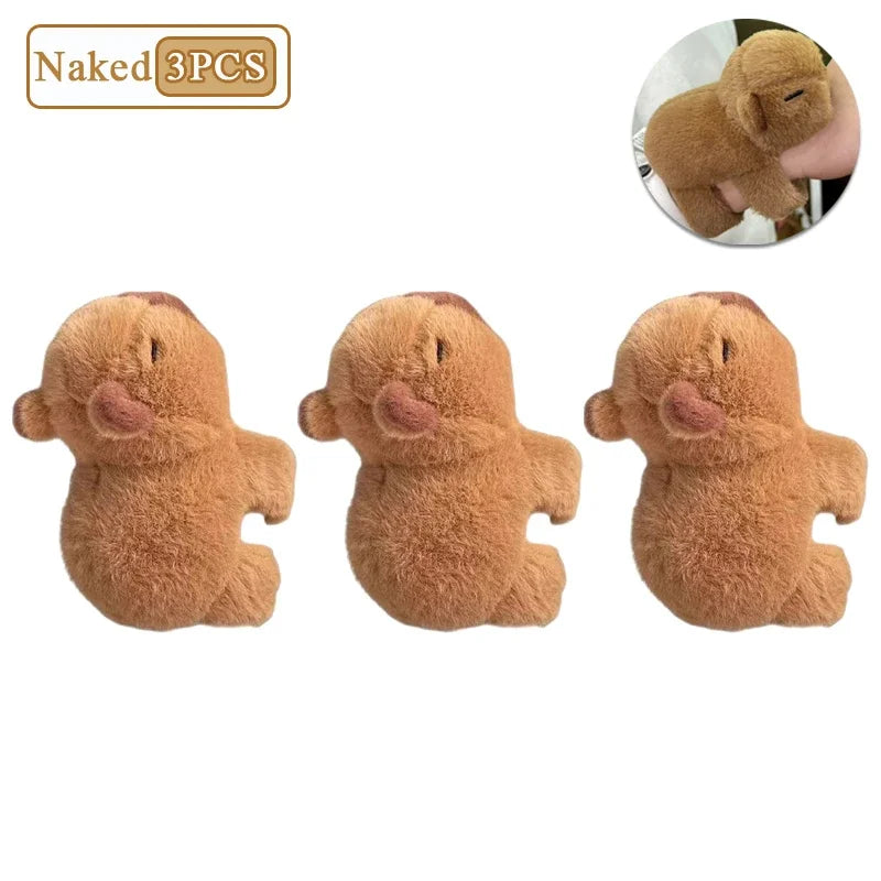 Capybara Snap Ring Plush Bracelet – Fun Kids Gift & Photo Prop