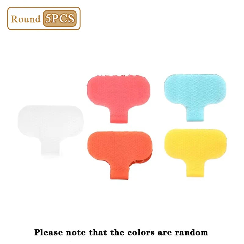 5-Pack Writable Nylon Cable Labels – Colored Wire ID Straps
