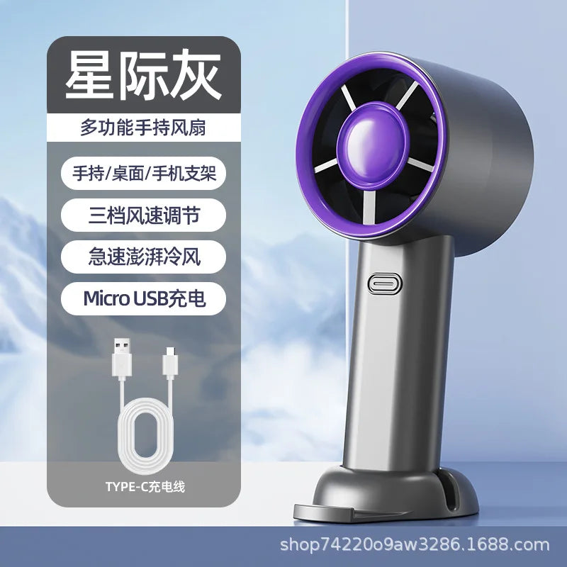 Lenovo Handheld Fan Portable USB Rechargeable Low Noise High Speed Strong Airflow Suitable For Office Outdoor And Commuting Use Peaceful Pleasures Health and Wellness Grey