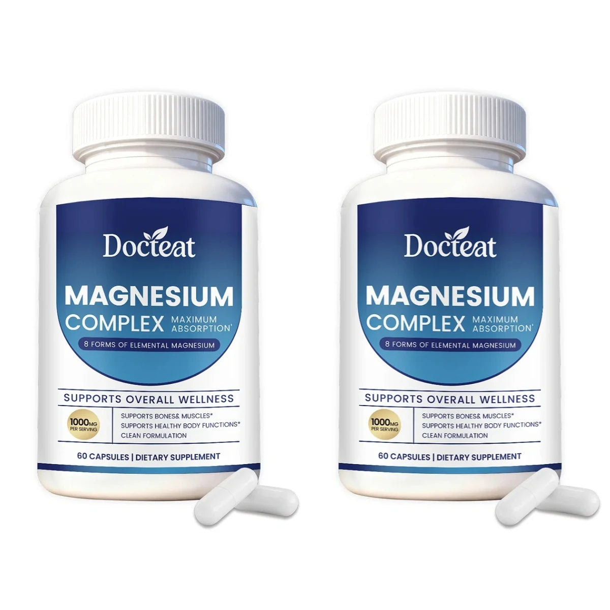 Docteat Composite Magnesium Capsules | Easy-Absorb Adult Formula