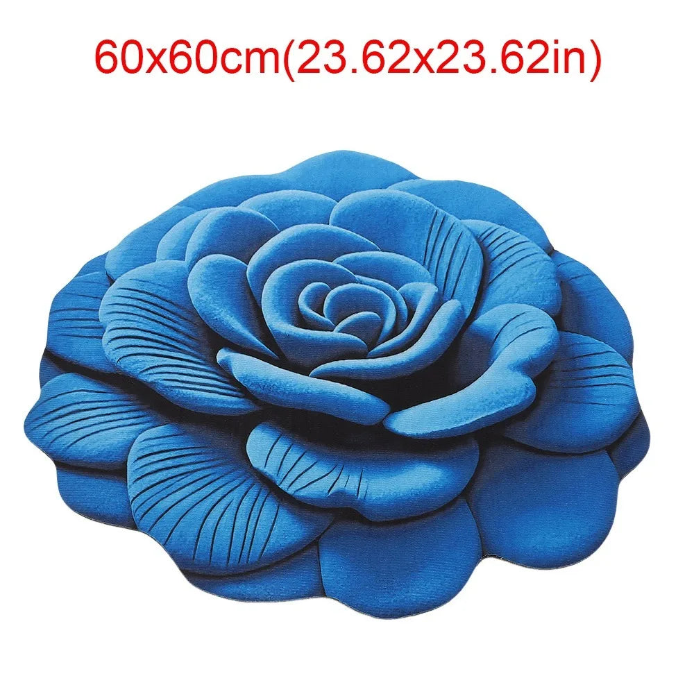 Peony Flower Shaped Non-Slip Floor Mat | Soft Absorbent Rug