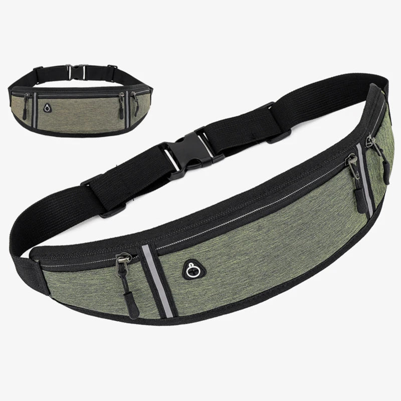 Fitness Cycling Walking Waist Bag Running Phone Bags Unisex Outdoor Equipment Waterproof Invisible Portable Chest Packet Peaceful Pleasures Health and Wellness Green