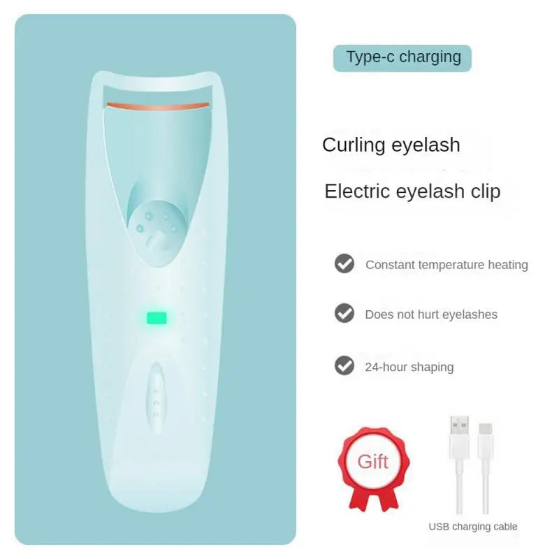 2pcs USB Rechargeable Heated Eyelash Curler - Fast Heating, Long-Lasting Curls, Safe & Portable Makeup Tool for Perfect Lashes Peaceful Pleasures Health and Wellness LIGHT BLUE