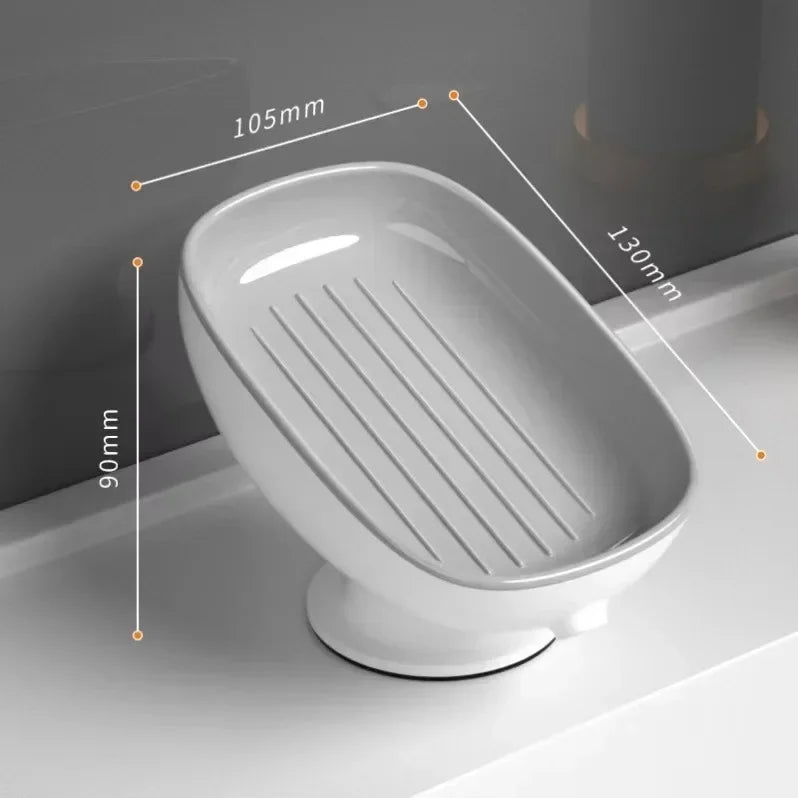 Drain-Free Suction Cup Soap Dish | Bathroom Soap Rack