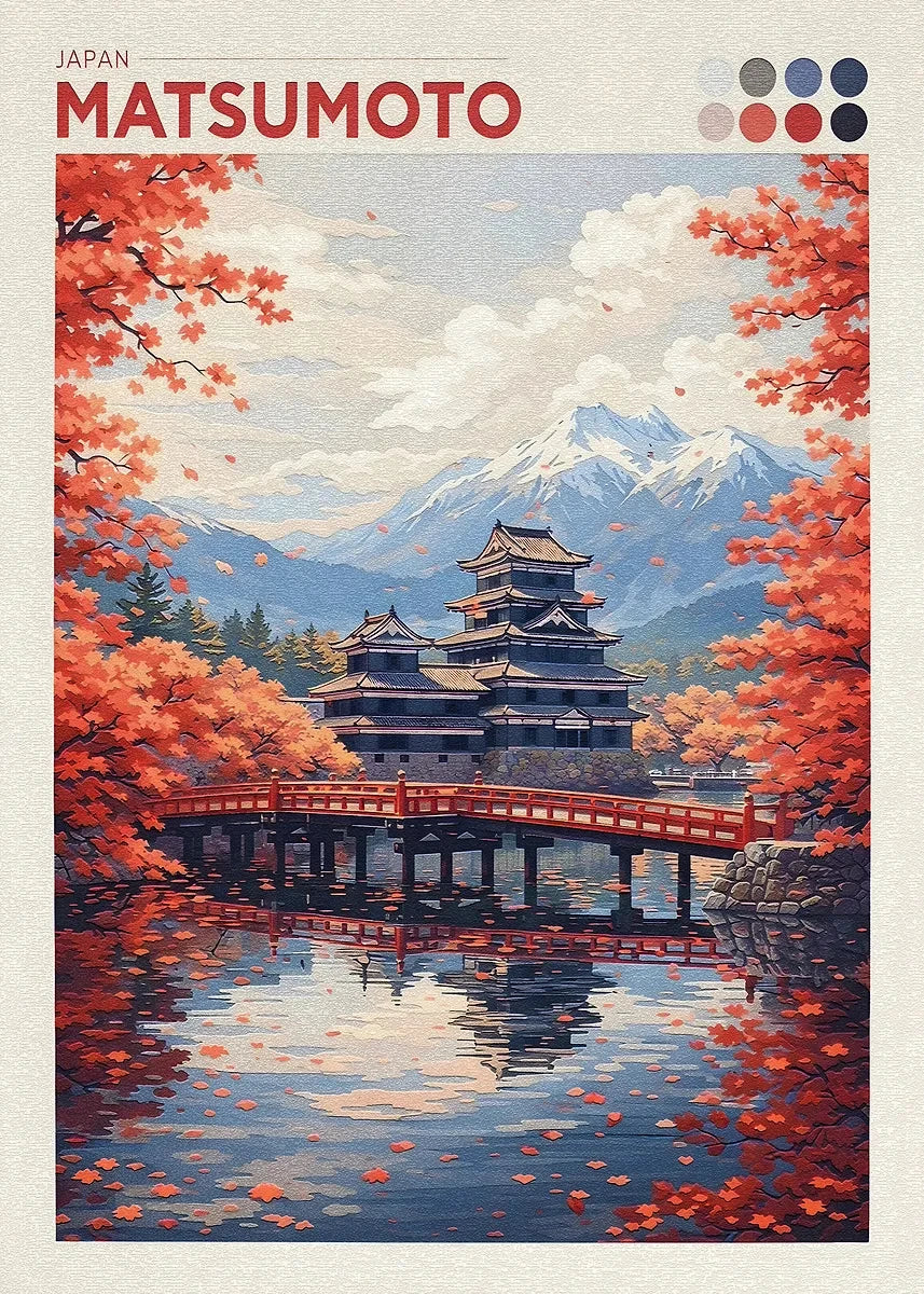 Japan Autumn Cityscape Canvas Print | Yokohama Wall Art Décor