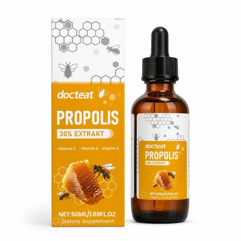 Bee Propolis Liquid Drops 30% Extract Vitamins A C E | 50ml Propolis Supplement Peaceful Pleasures Health and Wellness 1 bottle