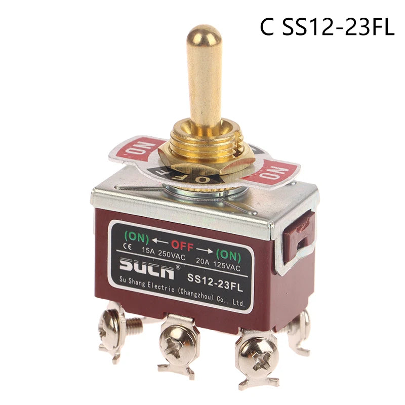 Toggle Switch 3/2 Gear Welding Straight Leg Rocker Lever SS12-21L SS12-13L SS12-23FL SS12-22L 3/4/6 Foot Power Toggle Switch Peaceful Pleasures Health and Wellness C