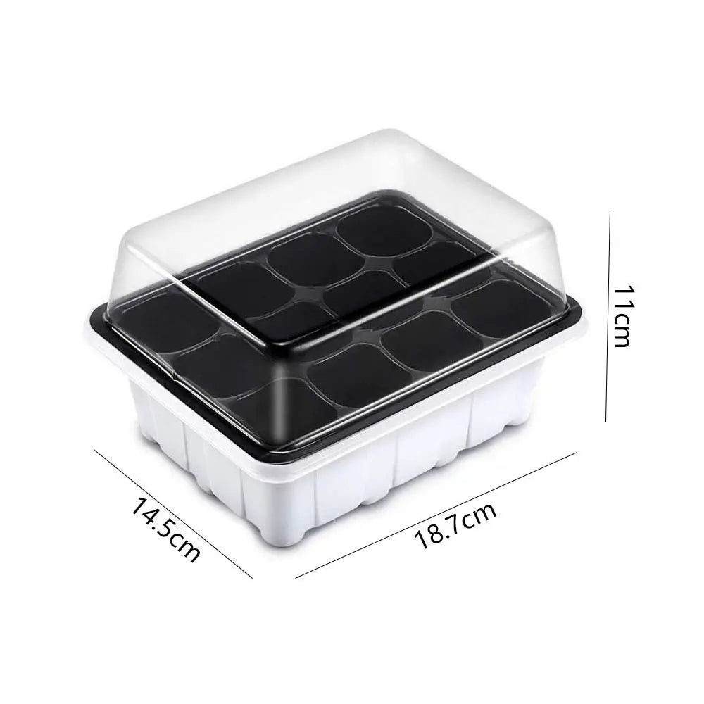 12-Cell Seedling Tray with Cover – Portable Germination Box