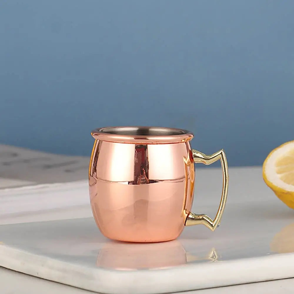 500ml Pure Copper Moscow Mule Mug | Handcrafted Brushed Cup