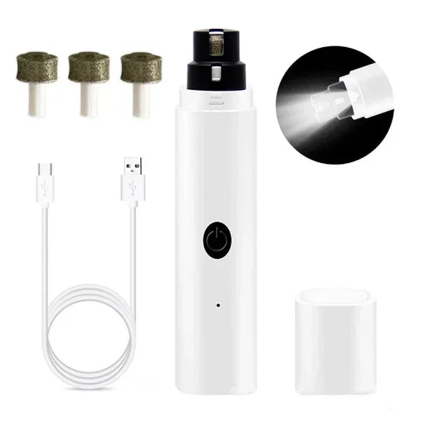 Electric Pet Nail Grinder – Quiet USB Rechargeable Dogs & Cats