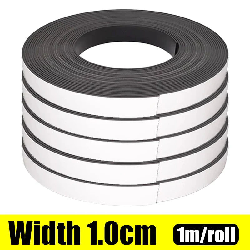 Self-Adhesive Cuttable Rubber Magnetic Tape Strip for DIY & Home