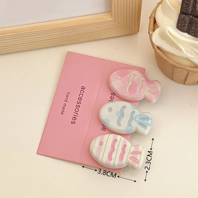 Colorful Little Fish Hair Clip Set Sweet and Girlish Cute Bangs Side Clips Versatile Student Hairpin Cartoon Hair Accessories Peaceful Pleasures Health and Wellness A1