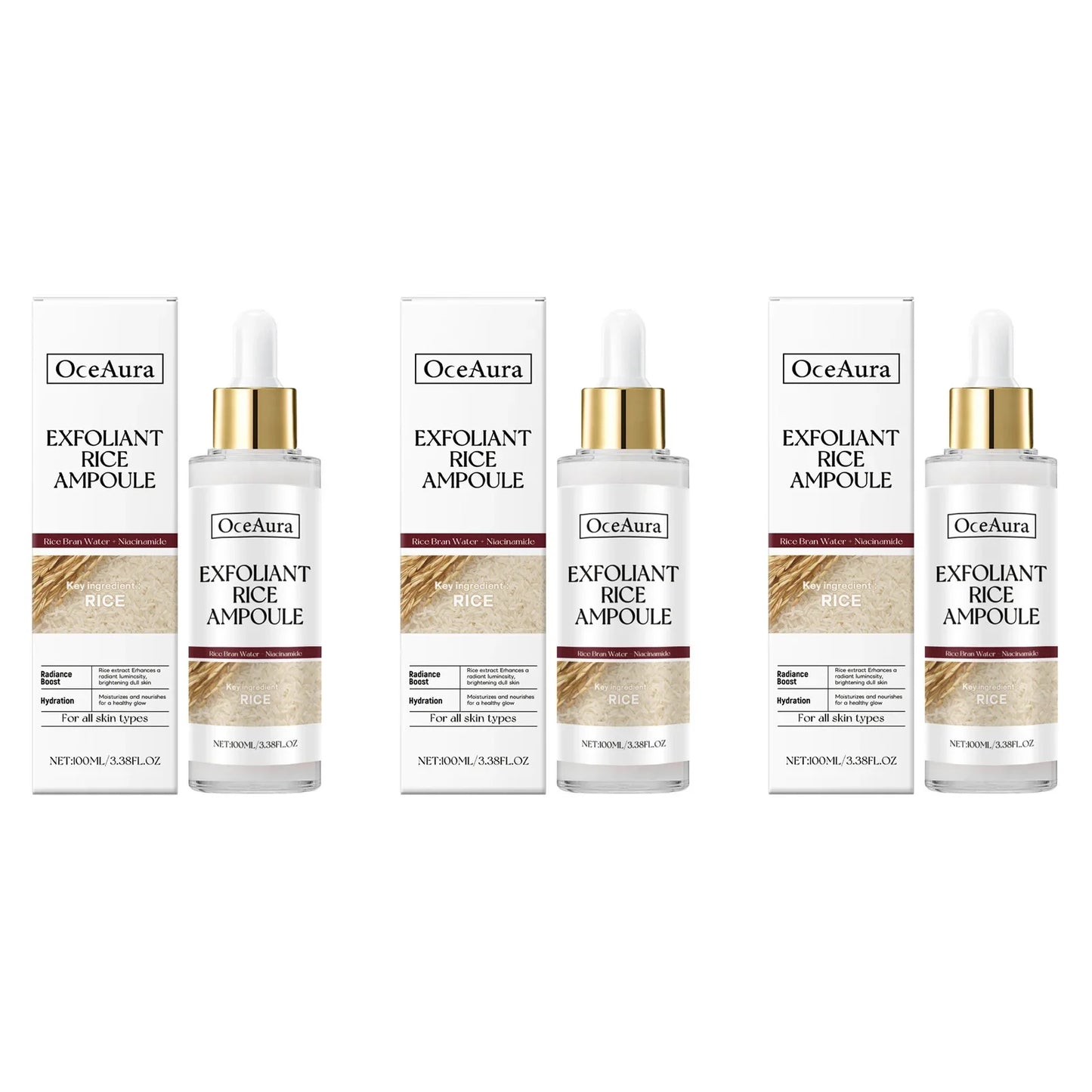 OceAura Rice Exfoliating Essence – Dead Skin & Brightening 100ml