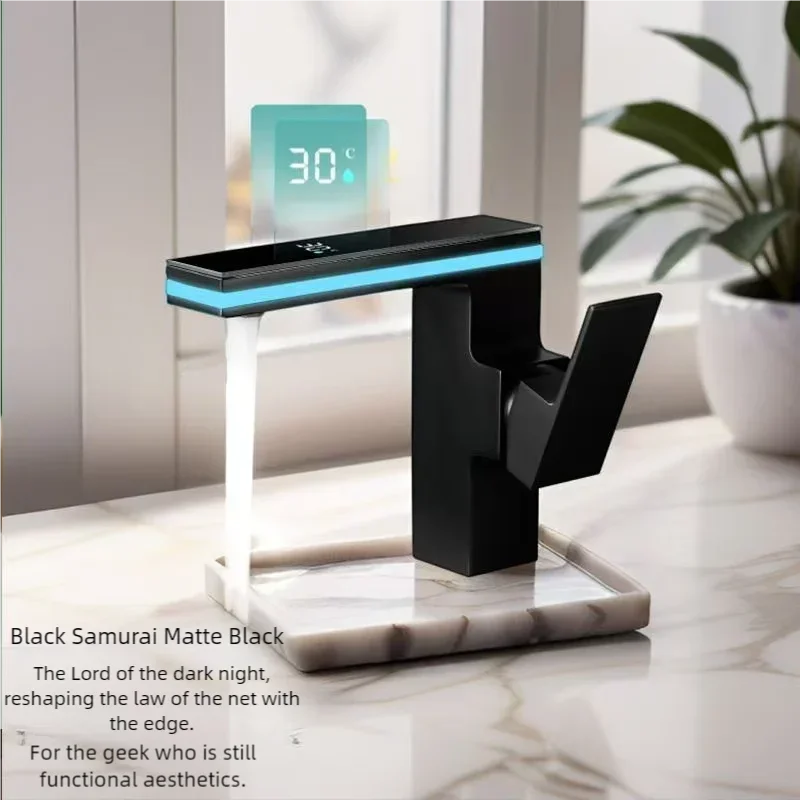 LED Temperature Sensing Basin Faucet | Single Handle Chrome