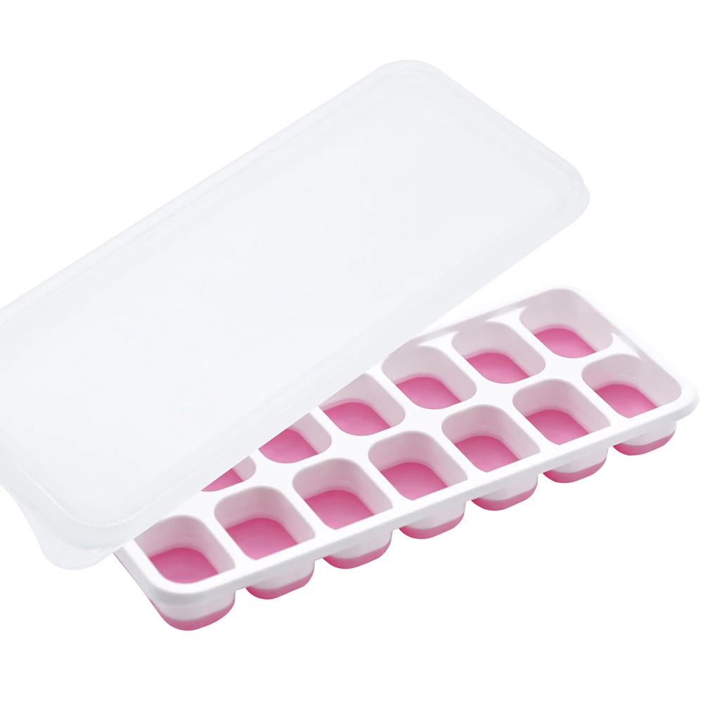 14-Grid Silicone Ice Cube Tray | Square Mold for Bar & Home