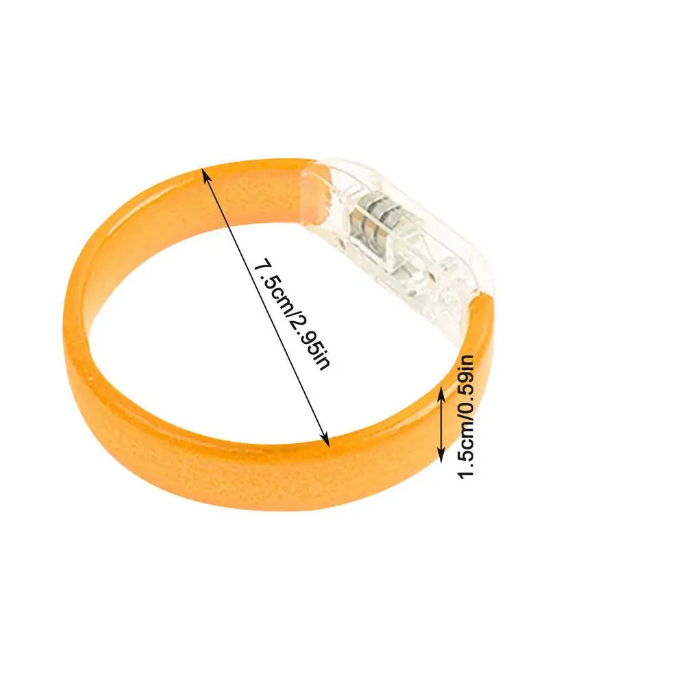 LED Flash Glow Wristband | Neon Light Bracelet for Parties LED Glow Wristband Peaceful Pleasures Health and Wellness Orange