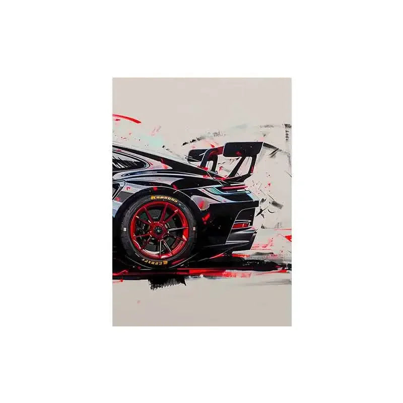 Fashionable Popular Super Sports Car GT3 RS Graffiti Wall Art, HD Canvas Print Poster, Home, Living Room, Room Decoration Peaceful Pleasures Health and Wellness Z1999 40x60cm Unframed