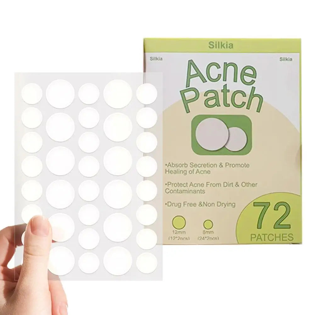 72/288pcs Face Acne Patch Invisible Skin Care Pimple Acne Patches Anti-inflammatory Healing Absorbing Spot Sticker Covering Acne Peaceful Pleasures Health and Wellness 72pcs