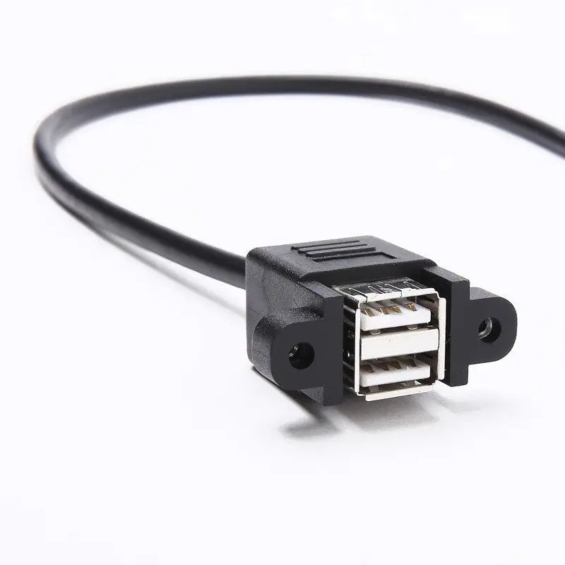1PCS 30cm Motherboard Internal Dupont 9pin Pitch 2.54mm to Dual Port USB 2.0 A Female Screw Lock Panel Mount Cable 30CM Peaceful Pleasures Health and Wellness
