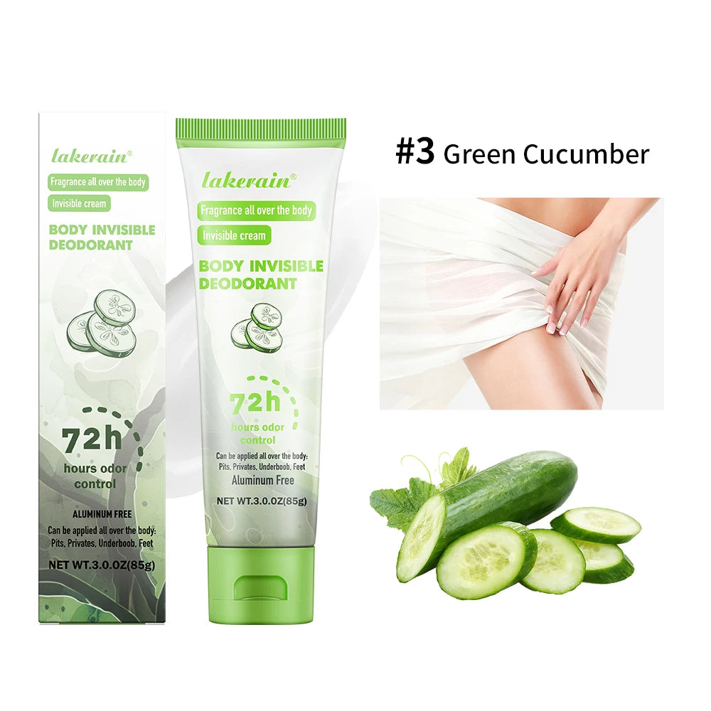Lakerain Mint Deodorant Cream – 72Hr Aluminum-Free Odor Control Deodorant Cream Peaceful Pleasures Health and Wellness 3 Green Cucumber