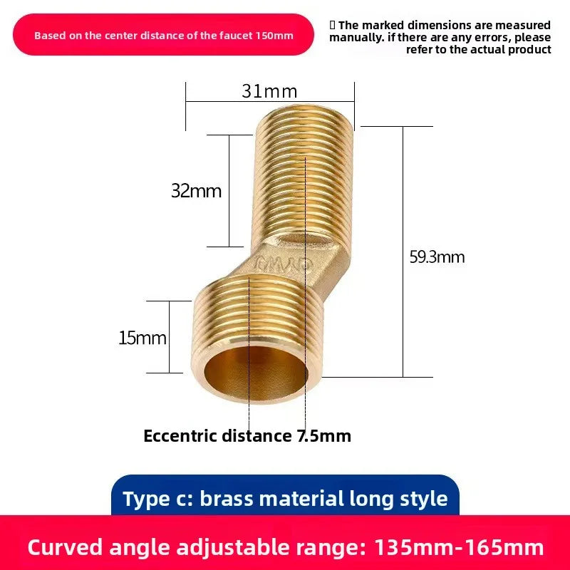 360° Adjustable Eccentric Faucet Corner Tap Adapter | Kitchen