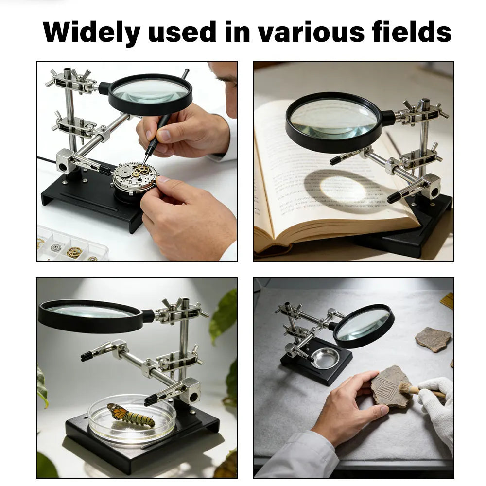 NEW Table Soldering Helping Hands with Alligator Clip Magnifier for PCB Board Weld Repair Soldering Station Third Hand Tools Peaceful Pleasures Health and Wellness