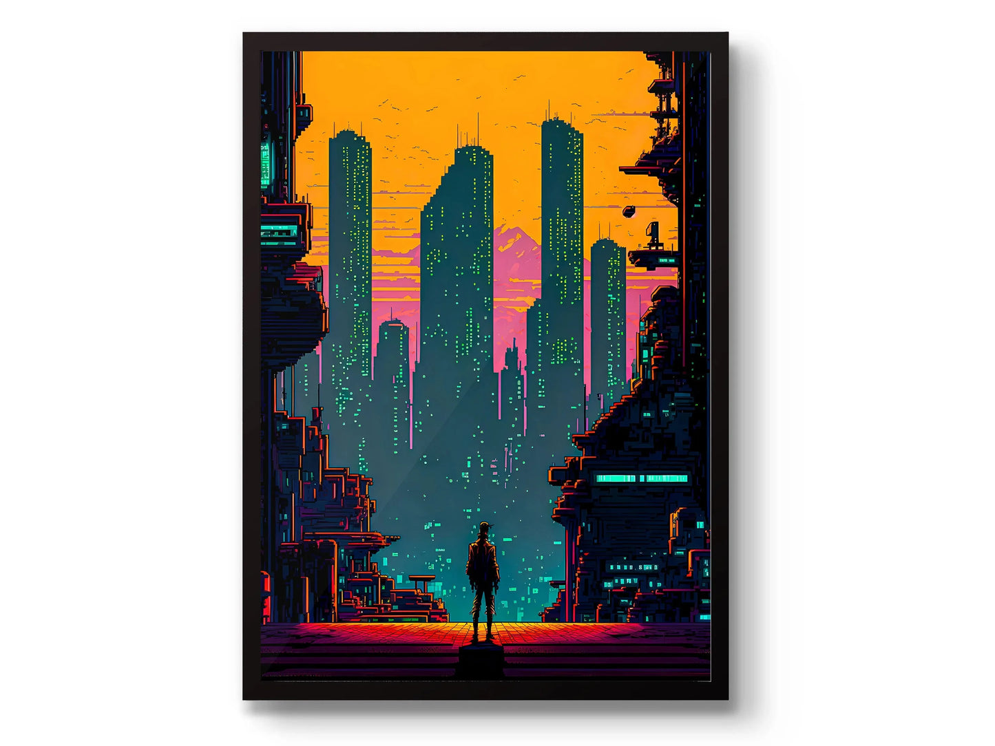 Japanese Tokyo Teahouse Cartoon Canvas Print Anime City Street Cafe Scene Wall Art Poster for Modern Living Room Home Decor Gift Peaceful Pleasures Health and Wellness 3 50x70cm Unframed