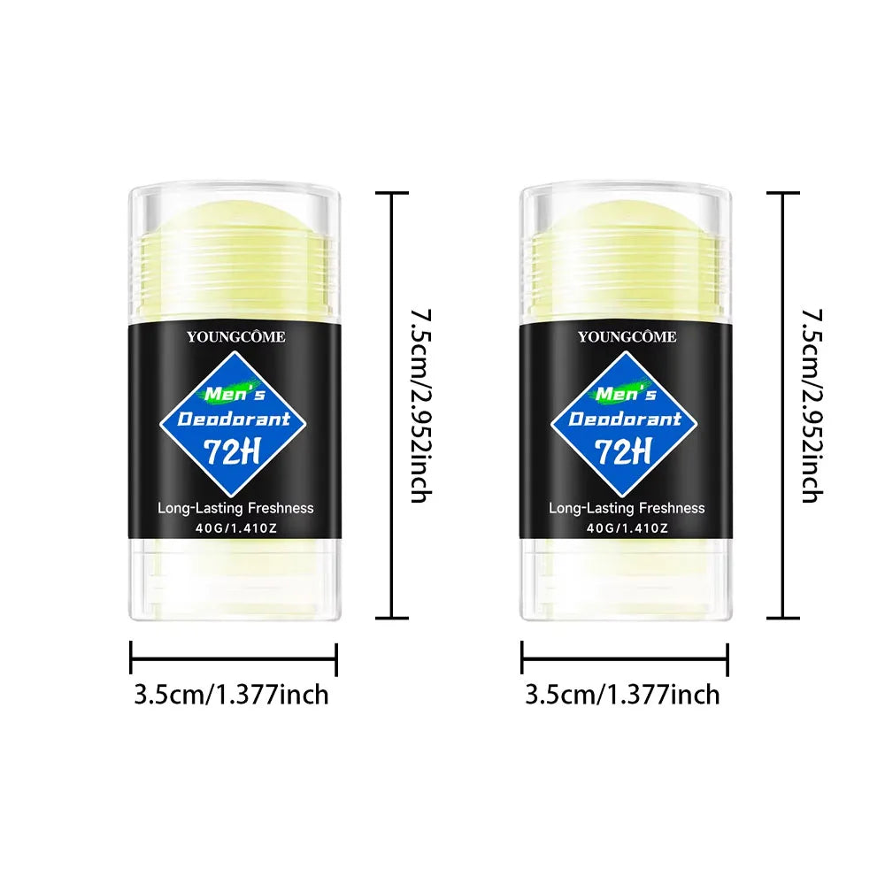 Men's Deodorant Stick Anti Sweating Keep Drying Lasting Fragrance Remove Armpit Odor Underarm Refresh Sticks Fade Body Odor Peaceful Pleasures Health and Wellness 2pcs