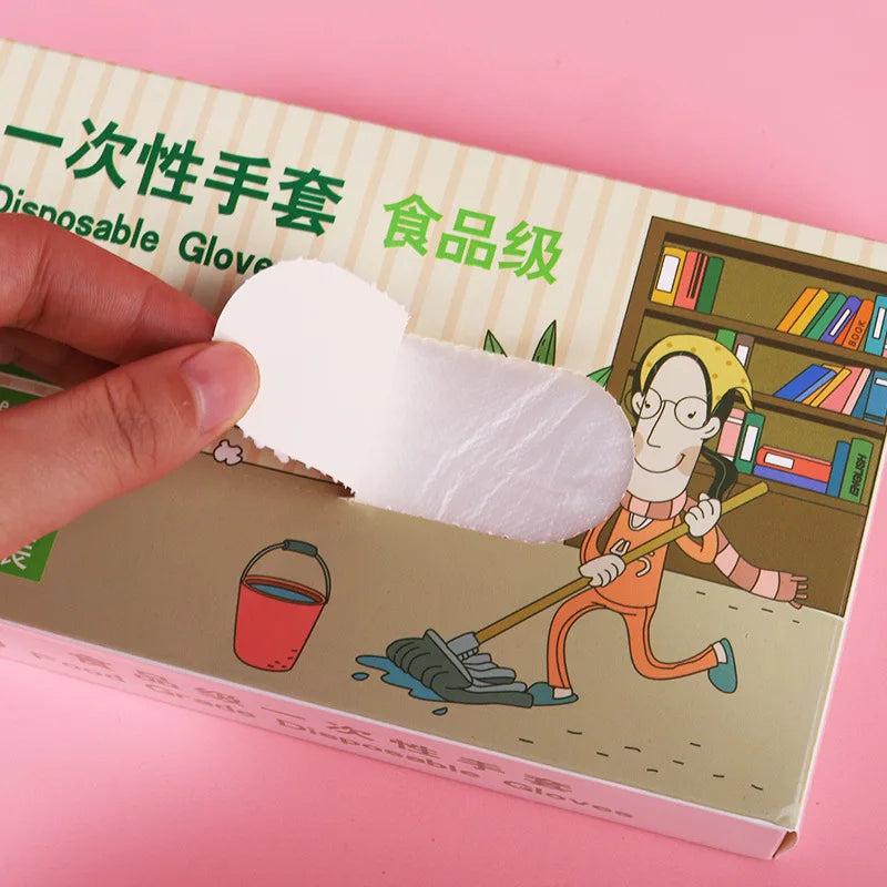 Disposable Plastic Gloves Latex Free Powder Free Clear Polyethylene Hand Gloves Non-Sterile for Cleaning- Cooking Kitchen Tools Peaceful Pleasures Health and Wellness 200PCS-Box