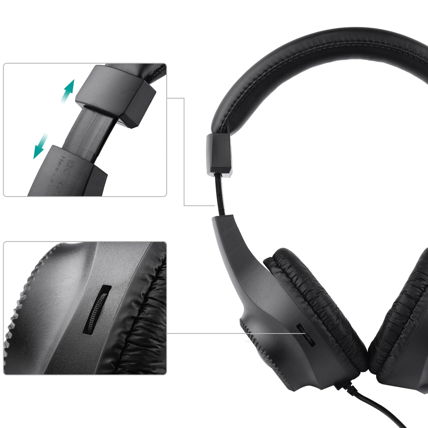Arealer Wired Monitor Headphones | 50mm Driver & 6.5mm Jack