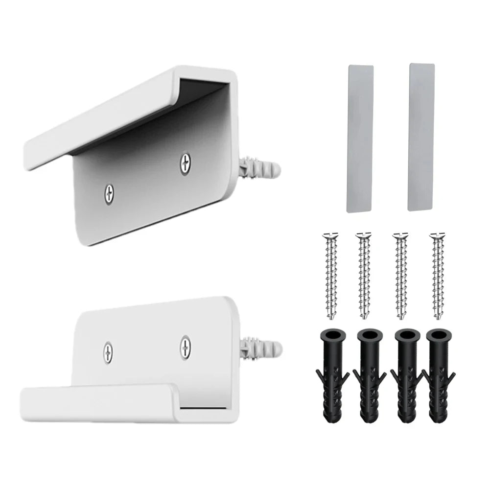 Wall Mounted Tablet & Phone Holder – Adhesive or Screw, Universal Peaceful Pleasures Health and Wellness White United States