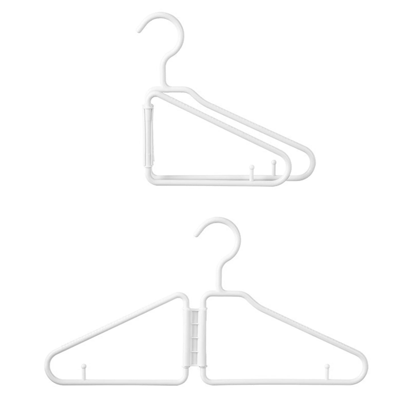 Portable Folding Hangers Household Multifunctional Anti-slip Hanger Practical Gifts for Families Friends Peaceful Pleasures Health and Wellness WHITE 1pcs