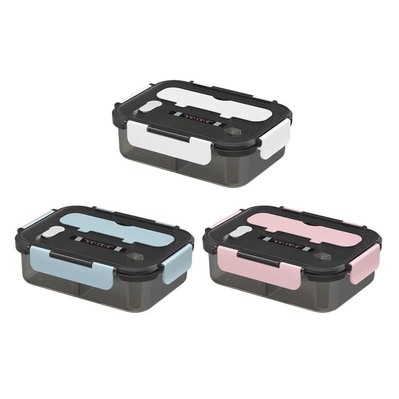 Transparent Lunch Box for Kids Food Storage Container with Lids Leak-Proof Microwave Food Warmer Snacks Bento Box Japanese Style Peaceful Pleasures Health and Wellness 1pc random color 1500ML