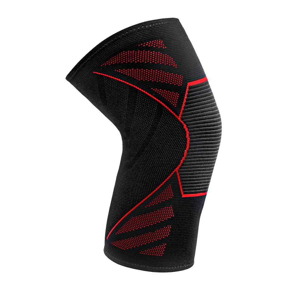 1 PC Professional Knee Support Compression Knee Sleeve Anti Slip Silicone Knee Braces for Knee Pain Meniscus Tear Peaceful Pleasures Health and Wellness Red XL