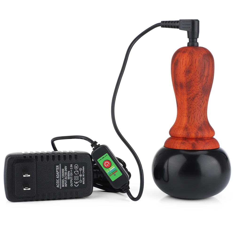 Hot Stones for Massage with Warmer Bianstone Tai Chi Ball Gua Sha Scraping Massager for Facial Eyes Abdomen Back Home SPA Relax Peaceful Pleasures Health and Wellness US PLUG