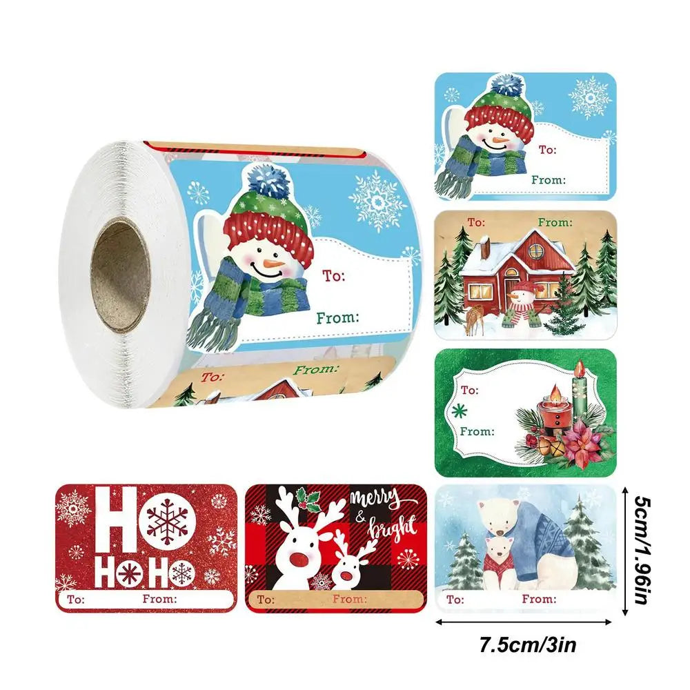 250pcs Christmas Stickers Self-Adhesive Festive Decals for Gifts Holiday Stickers Peaceful Pleasures Health and Wellness Snowman China Mainland 5x7.5cm
