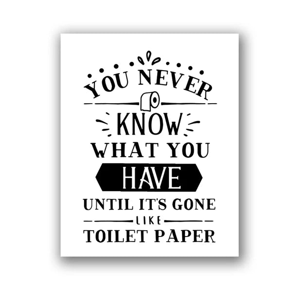Funny Bathroom Wall Art Canvas Poster | Modern Minimalist WC Decor Canvas Wall Art Poster Peaceful Pleasures Health and Wellness K 15X20cm No Frame