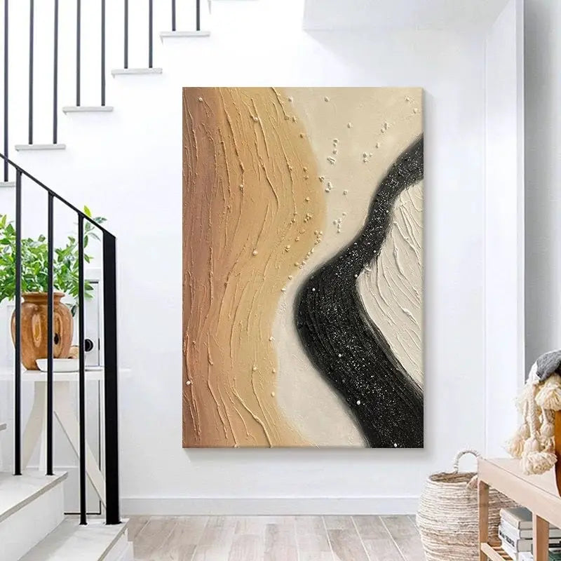 Modern Abstract Texture Oil Painting Poster On Canvas Handmade Landscape Wall Art Original Design for Living Room home Decorat Peaceful Pleasures Health and Wellness