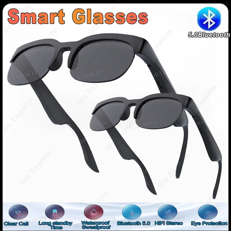 2026 New Smart Glasses Bluetooth Call Voice Assistant Music Outdoor Sport Smartglasses Men Women UV-Protection SunGlasses Peaceful Pleasures Health and Wellness 2Bk
