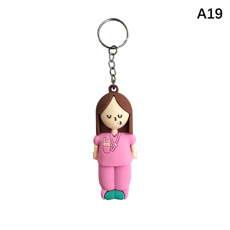 Paw Print Ampoule Bottle Opener Keychain for Nurses & Doctors