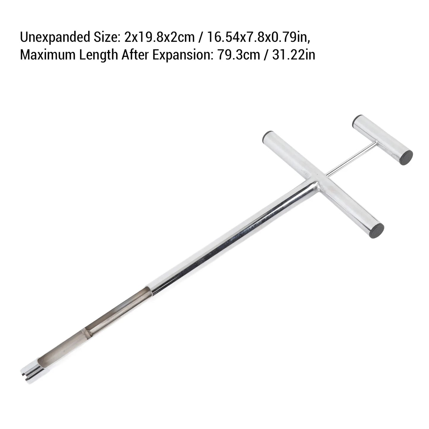 Soil Sample Probe Ejector Tubular Stainless Steel Rod T Shaped Handle