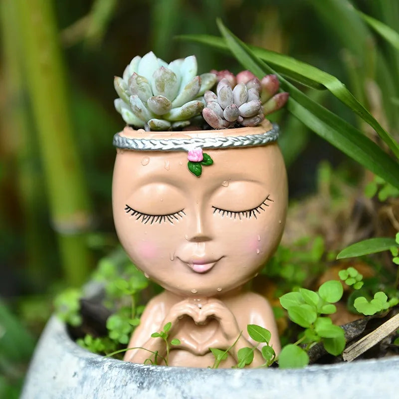 Love Girl Succulent Pot – Cute Unique Home Decor Flower Pot