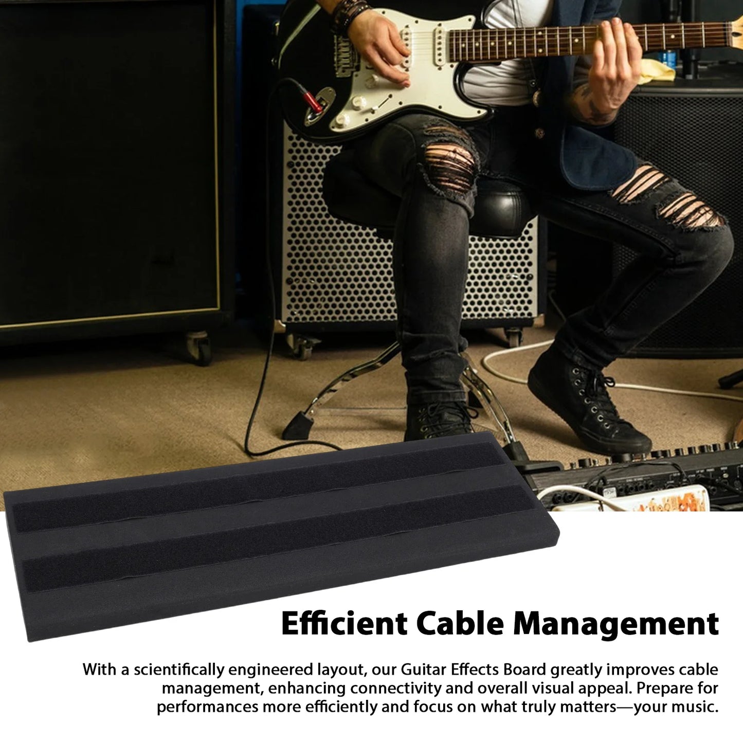 Lightweight EVA Guitar Pedalboard with Cable Management