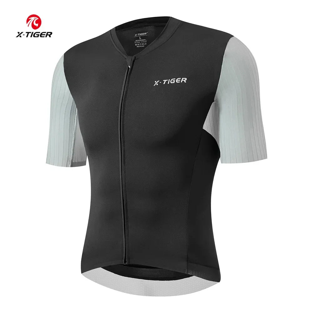 X-TIGER Men's Pro Cycling Jersey – Breathable Short Sleeve Road Bike