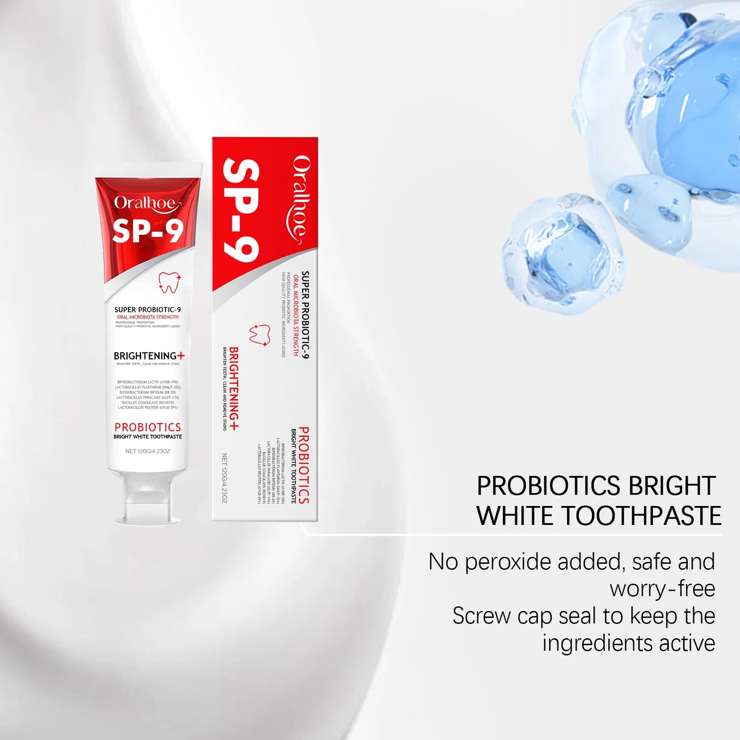 Oralhoe Probiotic Whitening Toothpaste 120g | Plaque & Stain