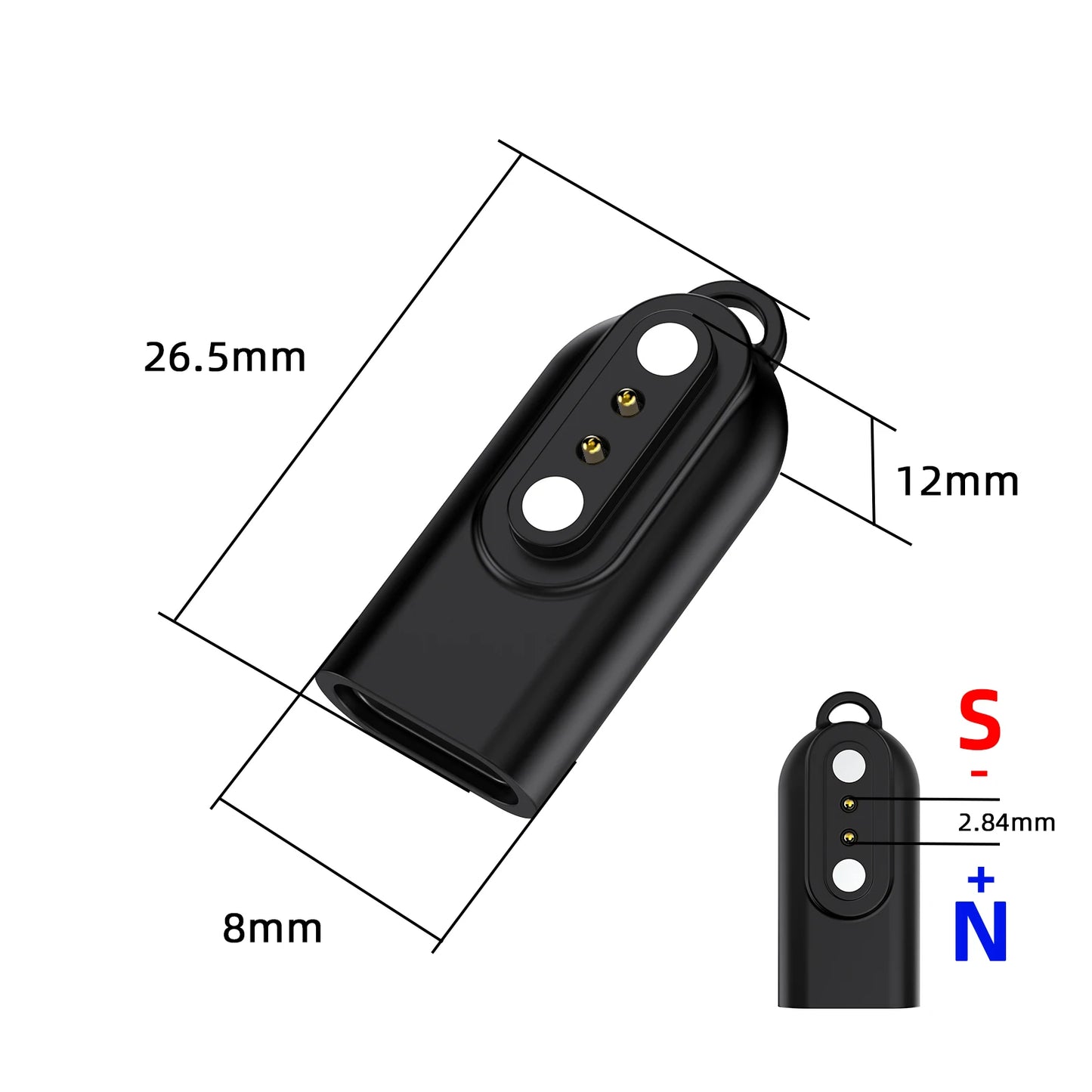 Type-C Magnetic Charger Cable Converter for Willful IP68/ID205L/SW021 Blackview R3 Watch 2 Pin Charging Adapter Lightweight Peaceful Pleasures Health and Wellness