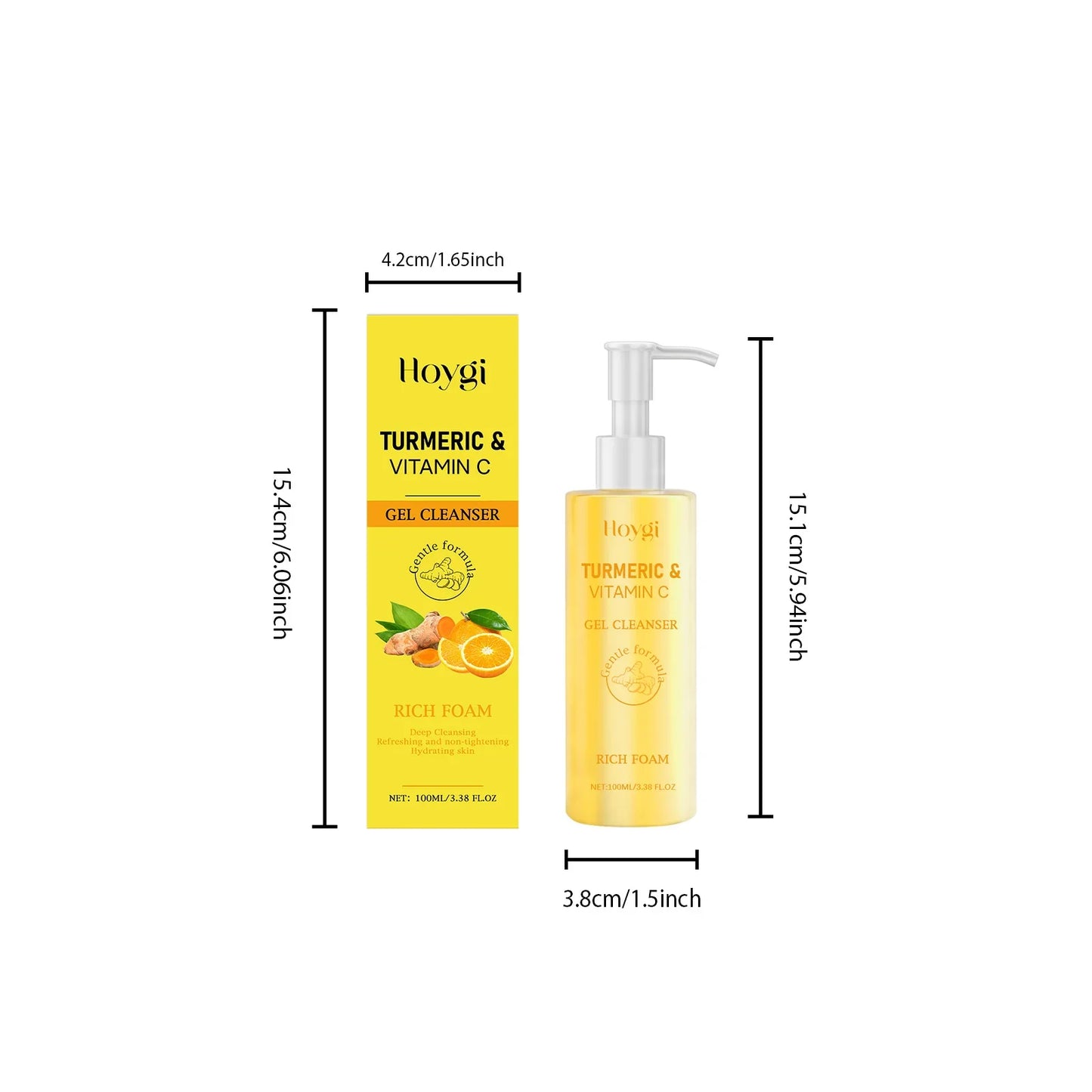 Hoygi Turmeric Vitamin C Brightening Facial Cleanser 100ml