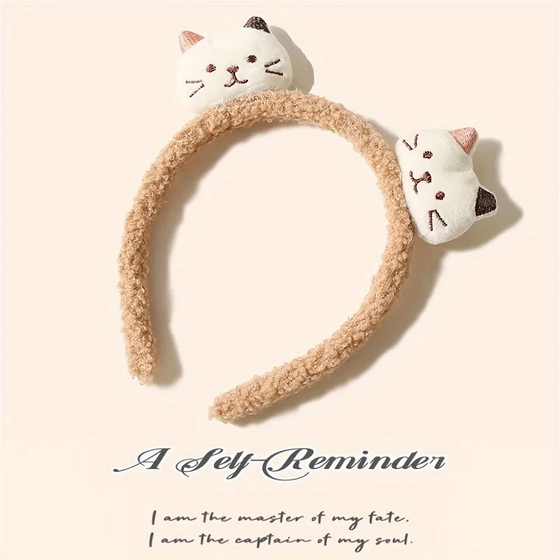 Plush Kitten Headband – Non-Slip Hair Accessory for Women Hair Accessories Peaceful Pleasures Health and Wellness white China Mainland